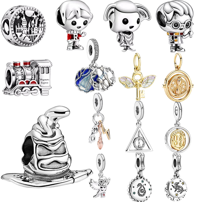 Harry Potter Charm Beads Dangle Fit 925 Silver Original Snake Bracelet Necklace Beads For Diy Jewelry Women Gift
