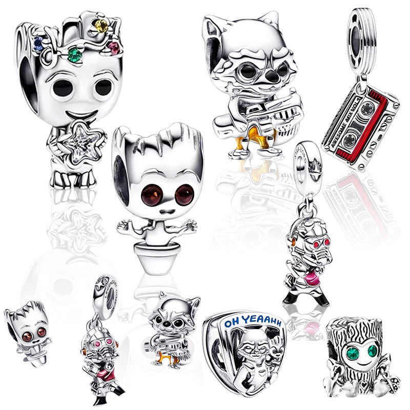 Guardians of the Galaxy Charm Beads Fit Original Snake Bracelet Necklace Beads For Diy 925 Sliver Jewelry Making Women Jewellery Gift For Girl Daughter