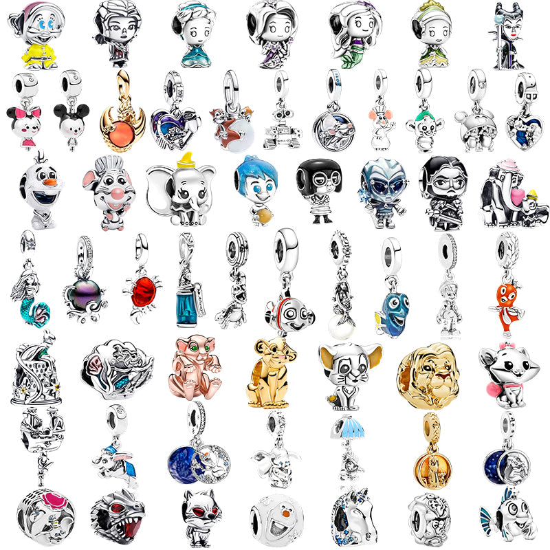 Cartoon animation series Charm Beads Fit Original Snake Bracelet Necklace Beads For Diy 925 Sliver Jewelry Making Women Jewellery Gift For Girl Daughter