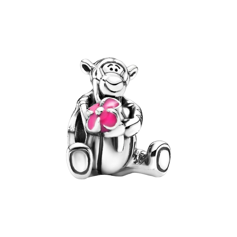 Winnie the Pooh Charm Beads Fit Original Snake Bracelet Necklace Beads For Diy 925 Sliver Jewelry Making Women Jewellery Gift For Girl Daughter