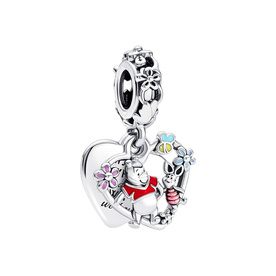 Winnie the Pooh Charm Beads Fit Original Snake Bracelet Necklace Beads For Diy 925 Sliver Jewelry Making Women Jewellery Gift For Girl Daughter