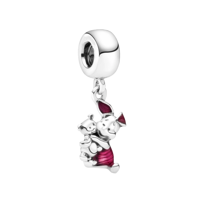 Winnie the Pooh Charm Beads Fit Original Snake Bracelet Necklace Beads For Diy 925 Sliver Jewelry Making Women Jewellery Gift For Girl Daughter