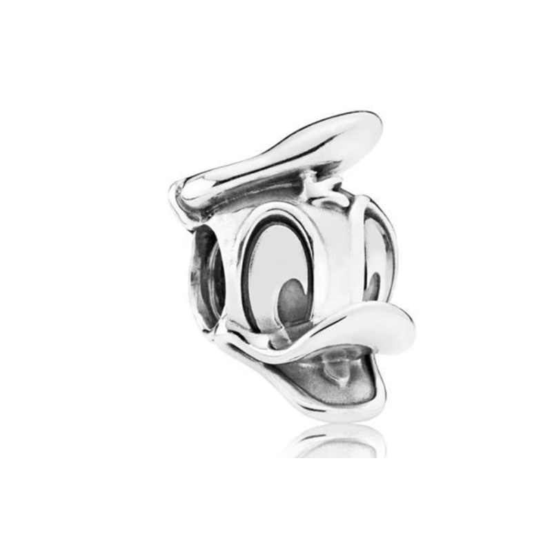 Minnie Mickey Donald Duck Charm Beads Pendant Fit Original Snake Silver Bracelet Necklace Beads For Diy Jewelry Women Gift