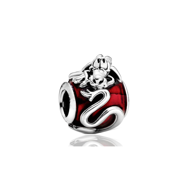 Minnie Mickey Donald Duck Charm Beads Pendant Fit Original Snake Silver Bracelet Necklace Beads For Diy Jewelry Women Gift