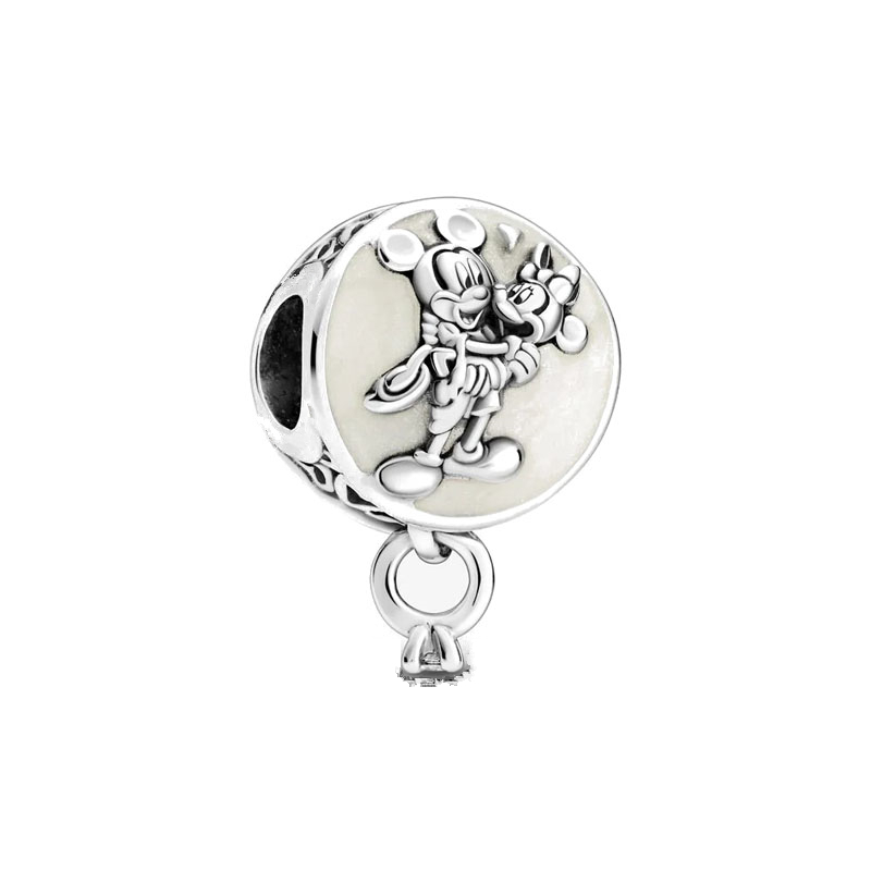 Minnie Mickey Donald Duck Charm Beads Pendant Fit Original Snake Silver Bracelet Necklace Beads For Diy Jewelry Women Gift