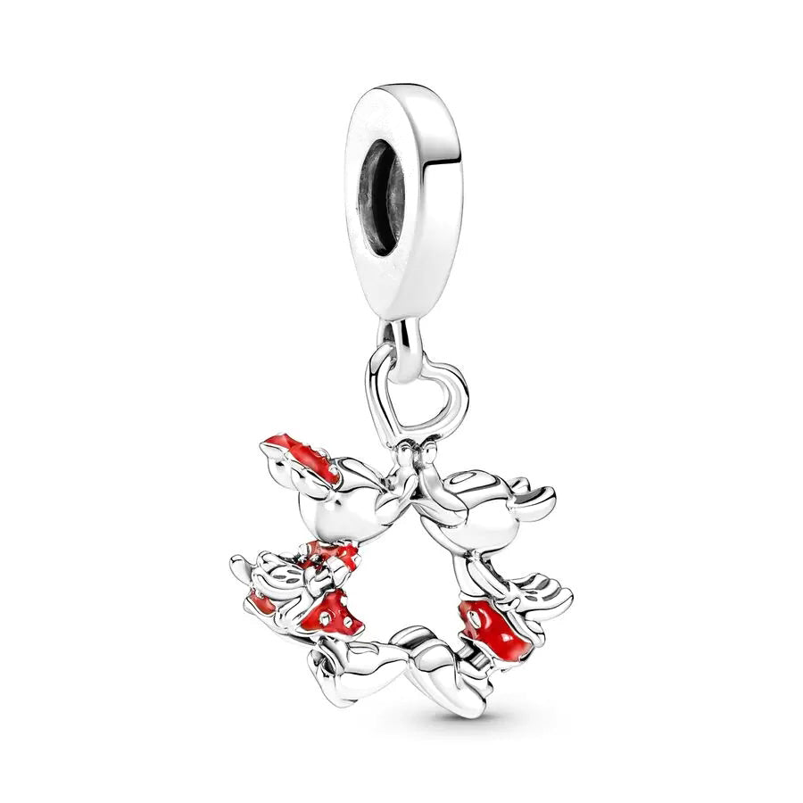 Minnie Mickey Donald Duck Charm Beads Pendant Fit Original Snake Silver Bracelet Necklace Beads For Diy Jewelry Women Gift