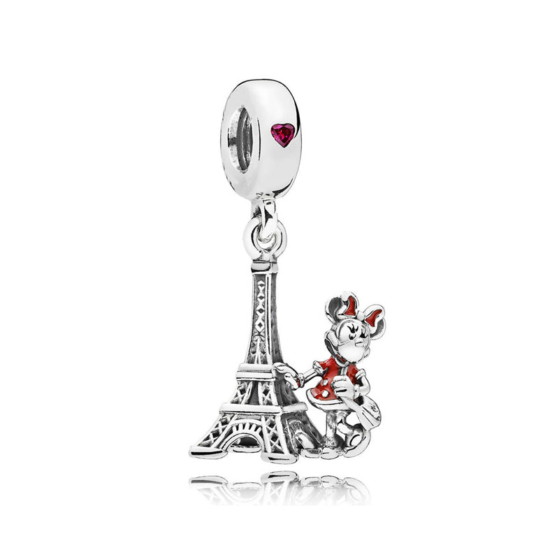 Minnie Mickey Donald Duck Charm Beads Pendant Fit Original Snake Silver Bracelet Necklace Beads For Diy Jewelry Women Gift