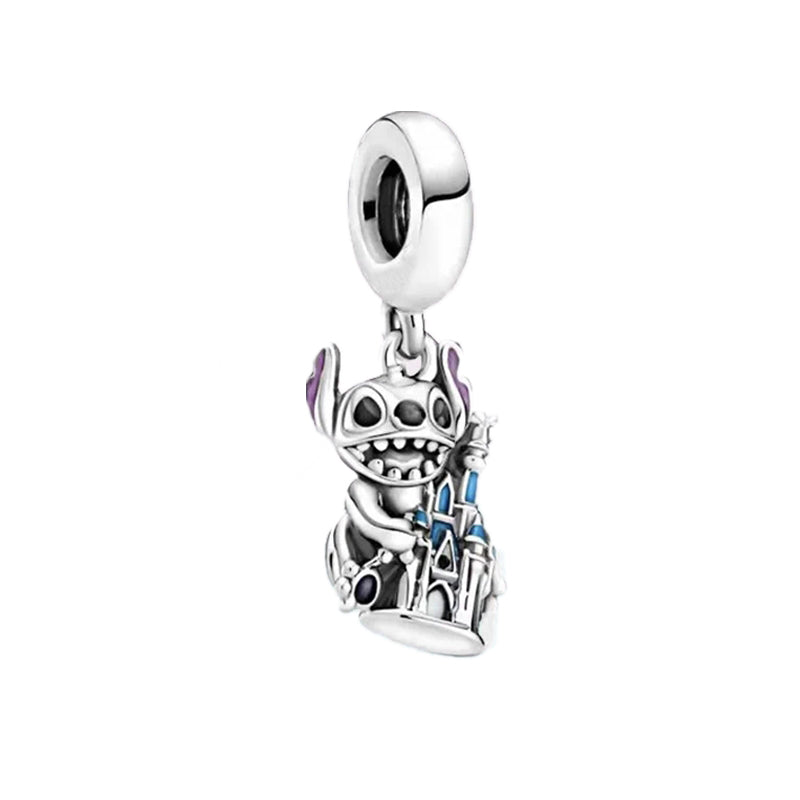 Lilo & Stitch Charm Beads Fit Original Snake Bracelet Necklace Beads For Diy 925 Sliver Jewelry Making Women Jewellery Gift For Girl Daughter