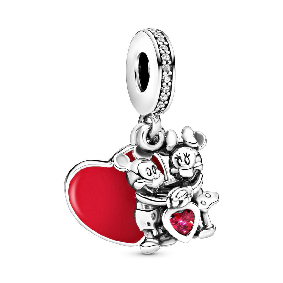 Minnie Mickey Donald Duck Charm Beads Pendant Fit Original Snake Silver Bracelet Necklace Beads For Diy Jewelry Women Gift