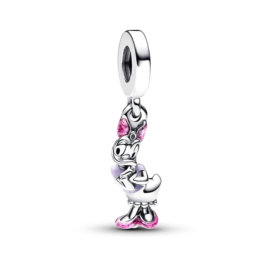Minnie Mickey Donald Duck Charm Beads Pendant Fit Original Snake Silver Bracelet Necklace Beads For Diy Jewelry Women Gift