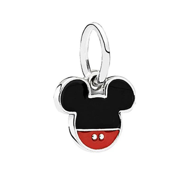 Minnie Mickey Donald Duck Charm Beads Pendant Fit Original Snake Silver Bracelet Necklace Beads For Diy Jewelry Women Gift