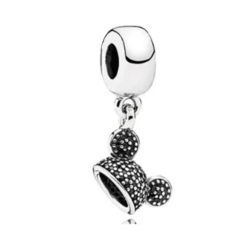 Minnie Mickey Donald Duck Charm Beads Pendant Fit Original Snake Silver Bracelet Necklace Beads For Diy Jewelry Women Gift