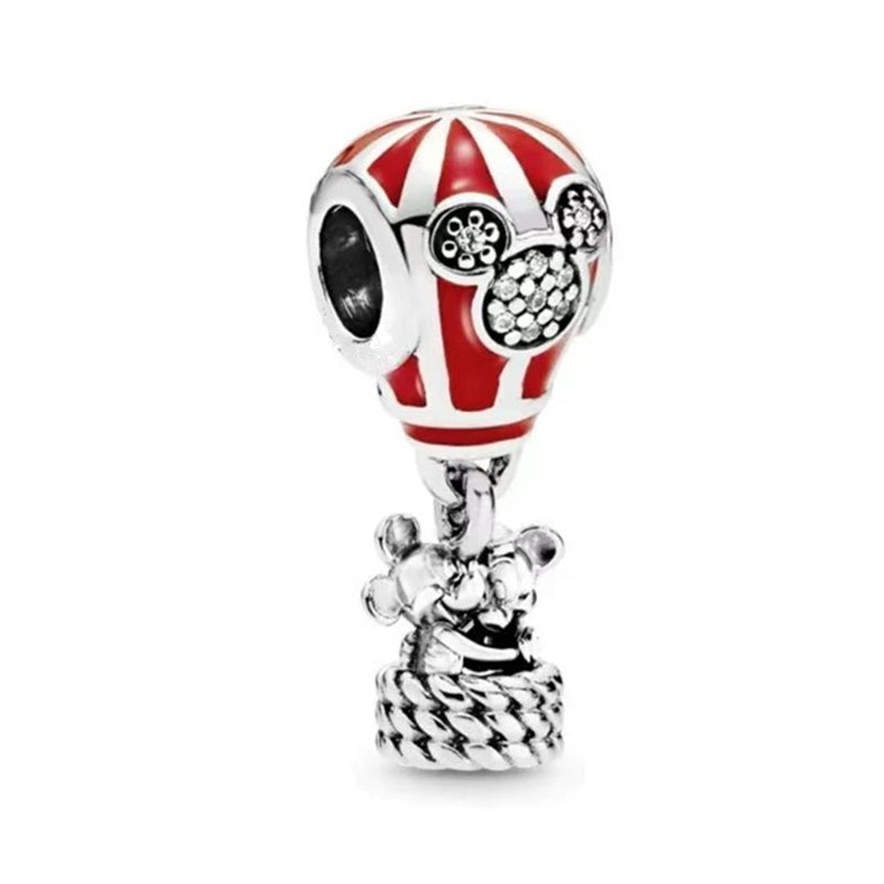 Minnie Mickey Donald Duck Charm Beads Pendant Fit Original Snake Silver Bracelet Necklace Beads For Diy Jewelry Women Gift