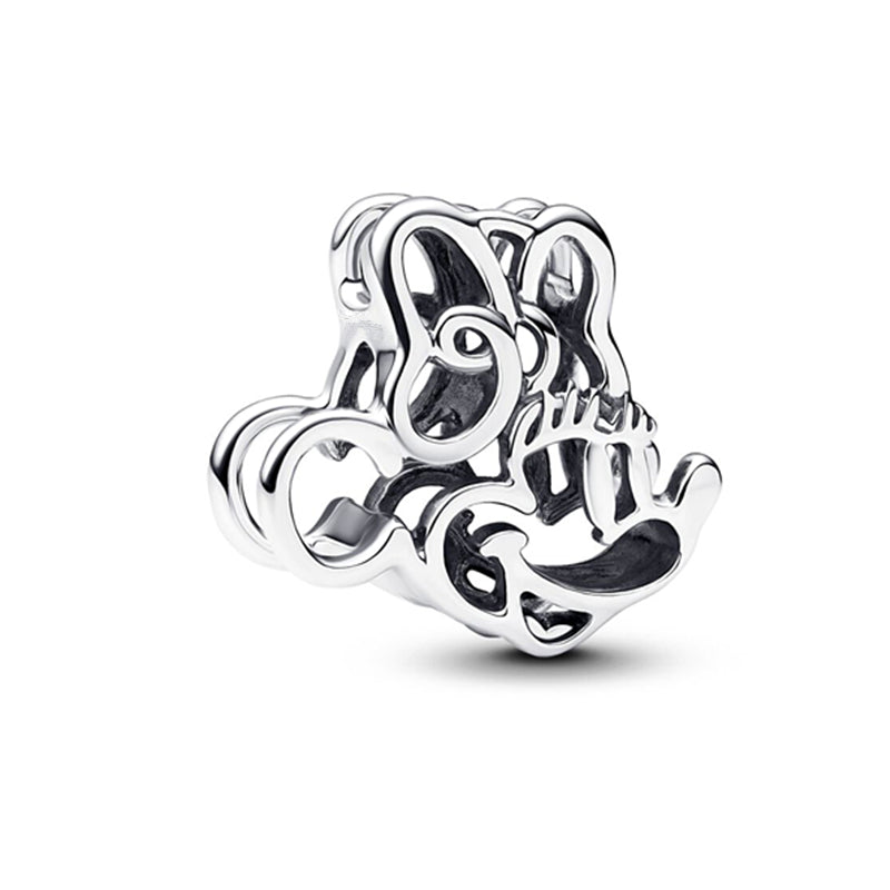 Minnie Mickey Donald Duck Charm Beads Pendant Fit Original Snake Silver Bracelet Necklace Beads For Diy Jewelry Women Gift