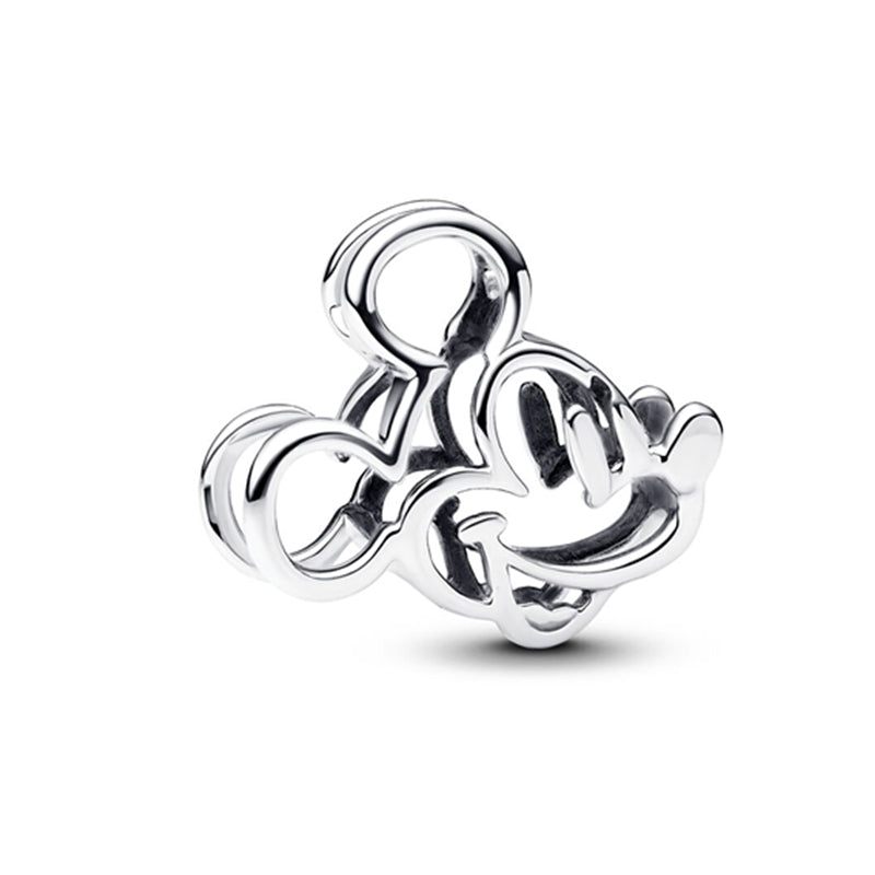 Minnie Mickey Donald Duck Charm Beads Pendant Fit Original Snake Silver Bracelet Necklace Beads For Diy Jewelry Women Gift