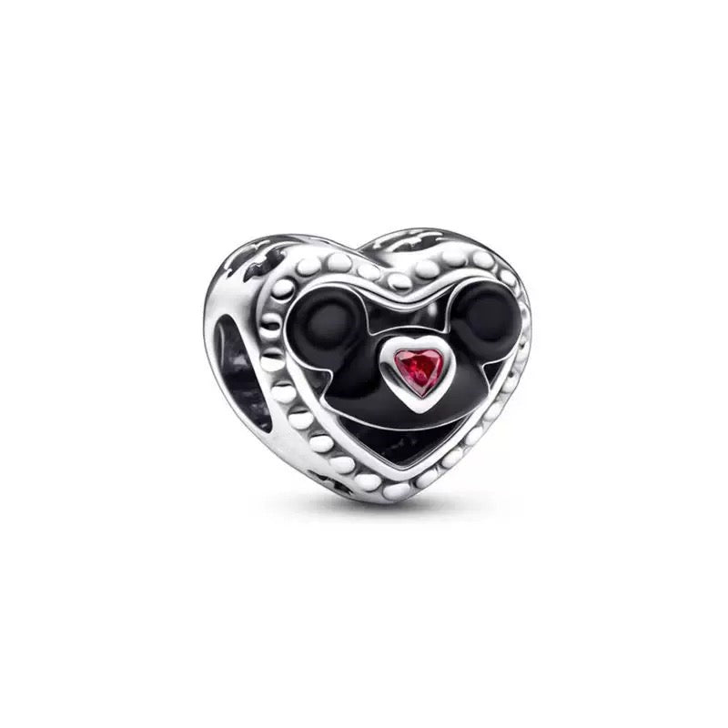 Minnie Mickey Donald Duck Charm Beads Pendant Fit Original Snake Silver Bracelet Necklace Beads For Diy Jewelry Women Gift