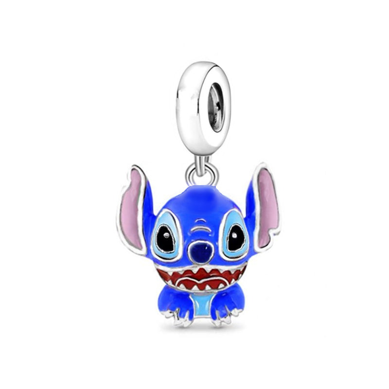 Lilo & Stitch Charm Beads Fit Original Snake Bracelet Necklace Beads For Diy 925 Sliver Jewelry Making Women Jewellery Gift For Girl Daughter