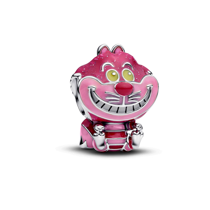 Alice in Wonderland Cheshire Cat Charm Beads Fit Original Snake Bracelet Necklace Beads For Diy 925 Sliver Jewelry Making Women Jewellery Gift For Girl Daughter