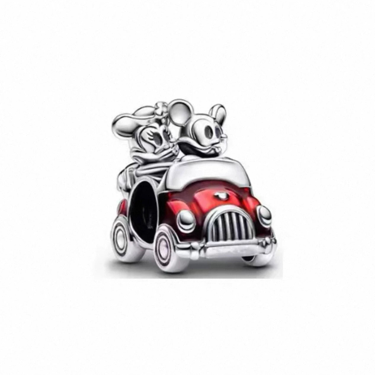 Minnie Mickey Donald Duck Charm Beads Pendant Fit Original Snake Silver Bracelet Necklace Beads For Diy Jewelry Women Gift