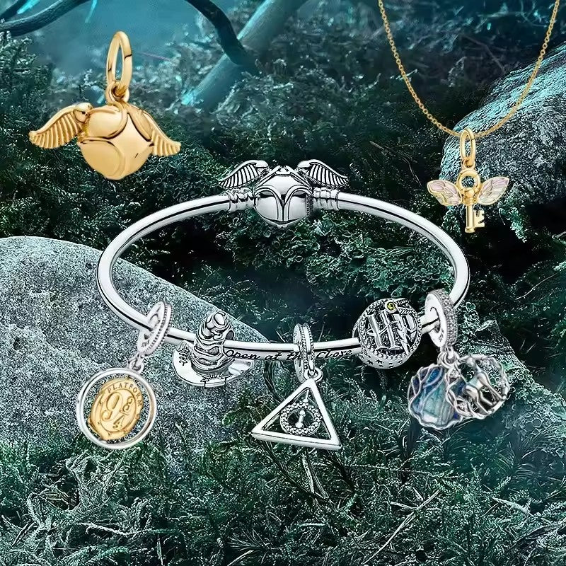 Harry Potter Charm Beads Dangle Fit 925 Silver Original Snake Bracelet Necklace Beads For Diy Jewelry Women Gift